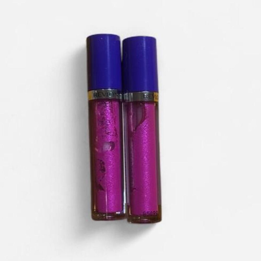 Two new Revlon fuchsia fuse glittery lip glosses